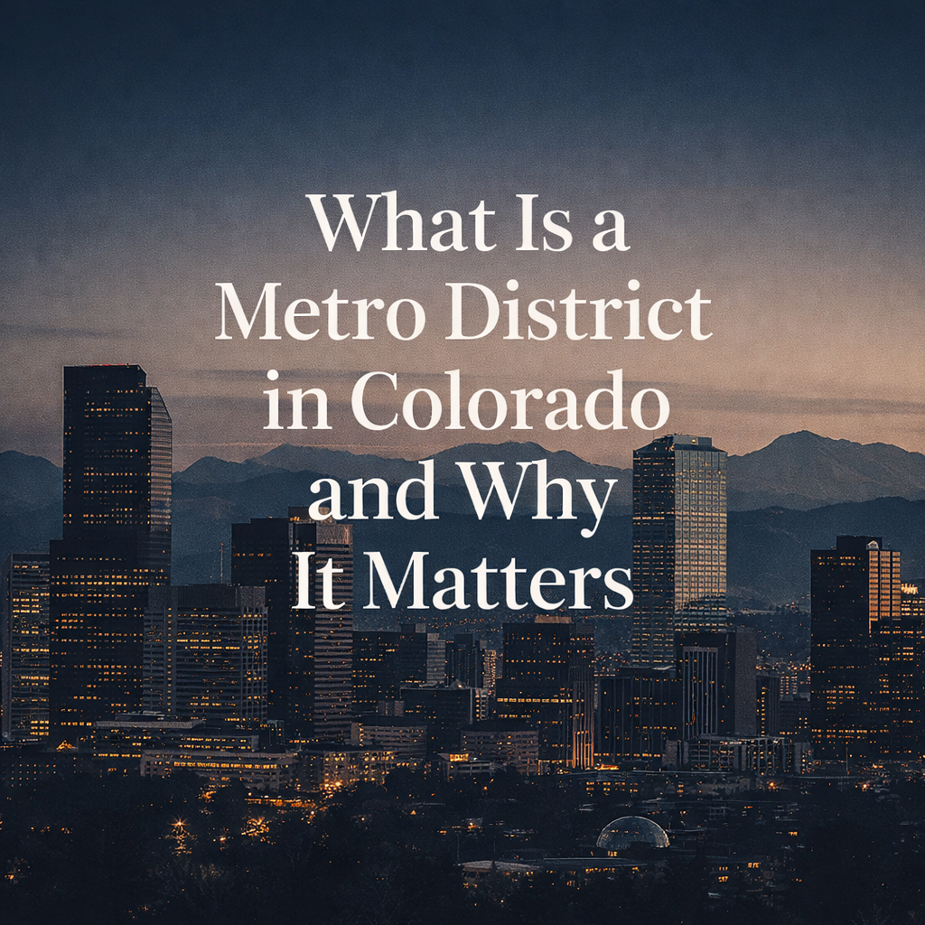 What Is a Metro District in Colorado and Why It Matters