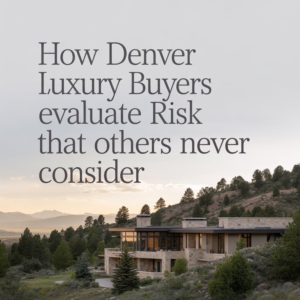 How Denver Luxury Buyers Evaluate Risk That Others Never Consider
