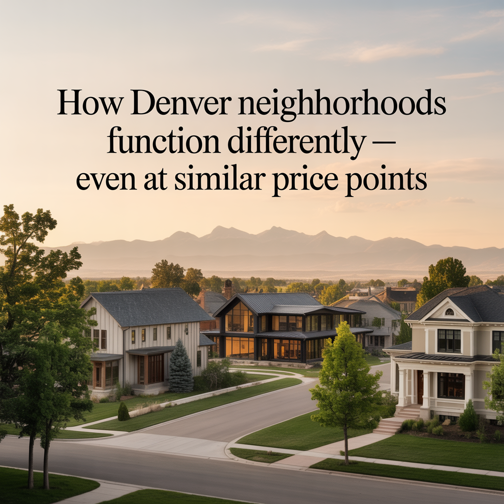 How Denver Neighborhoods Function Differently &mdash; Even at Similar Price Points