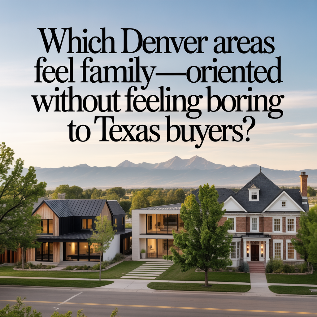 Which Denver Areas Feel Family-Oriented Without Feeling Boring to Texas Buyers?