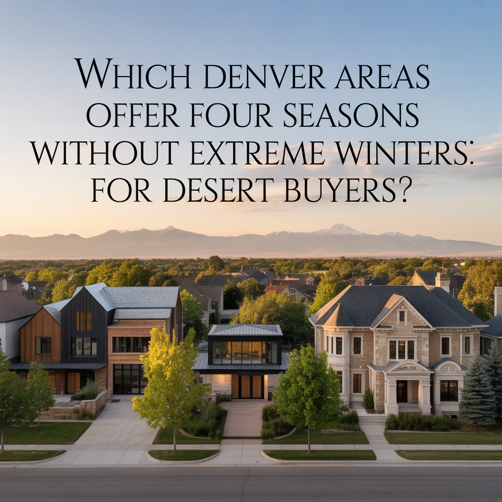 Which Denver Areas Offer Four Seasons Without Extreme Winters for Desert Buyers?