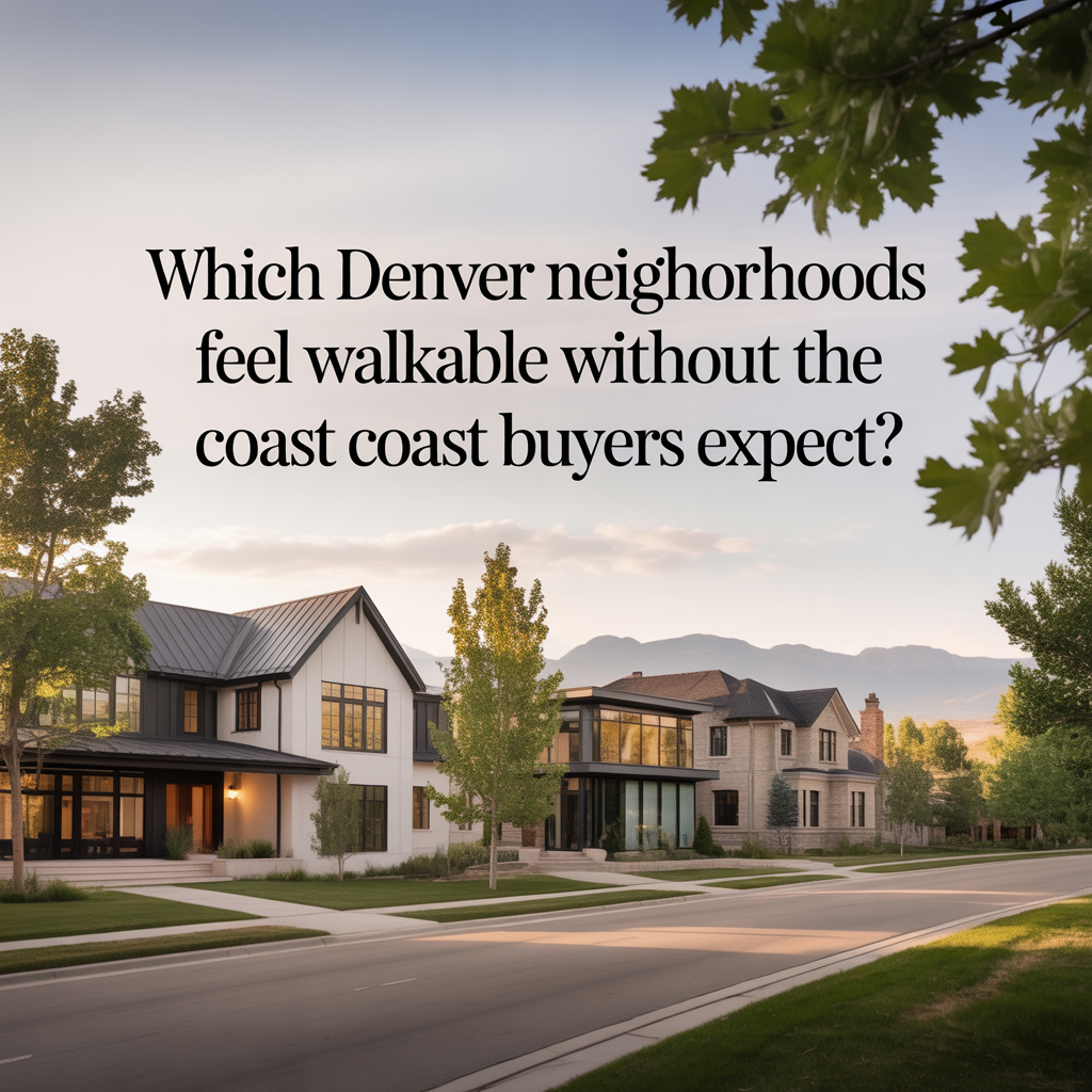 Which Denver Neighborhoods Feel Walkable Without the Chaos East Coast Buyers Expect?