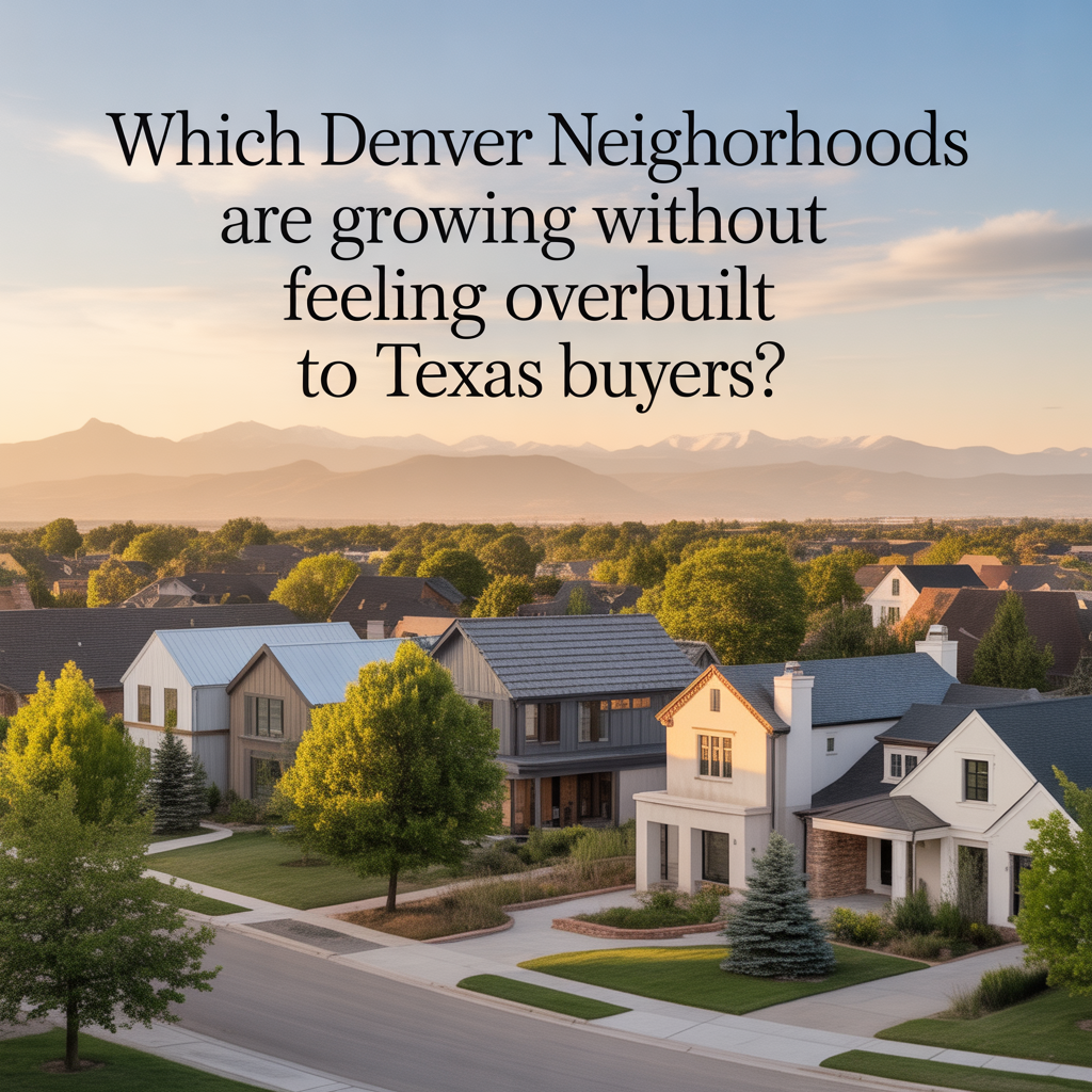 Which Denver Neighborhoods Are Growing Without Feeling Overbuilt to Texas Buyers?
