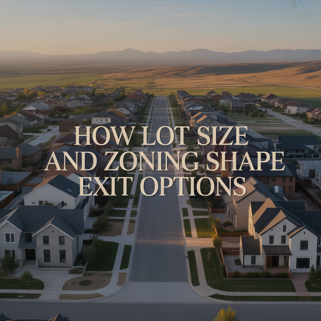 How Lot Size and Zoning Shape Exit Options