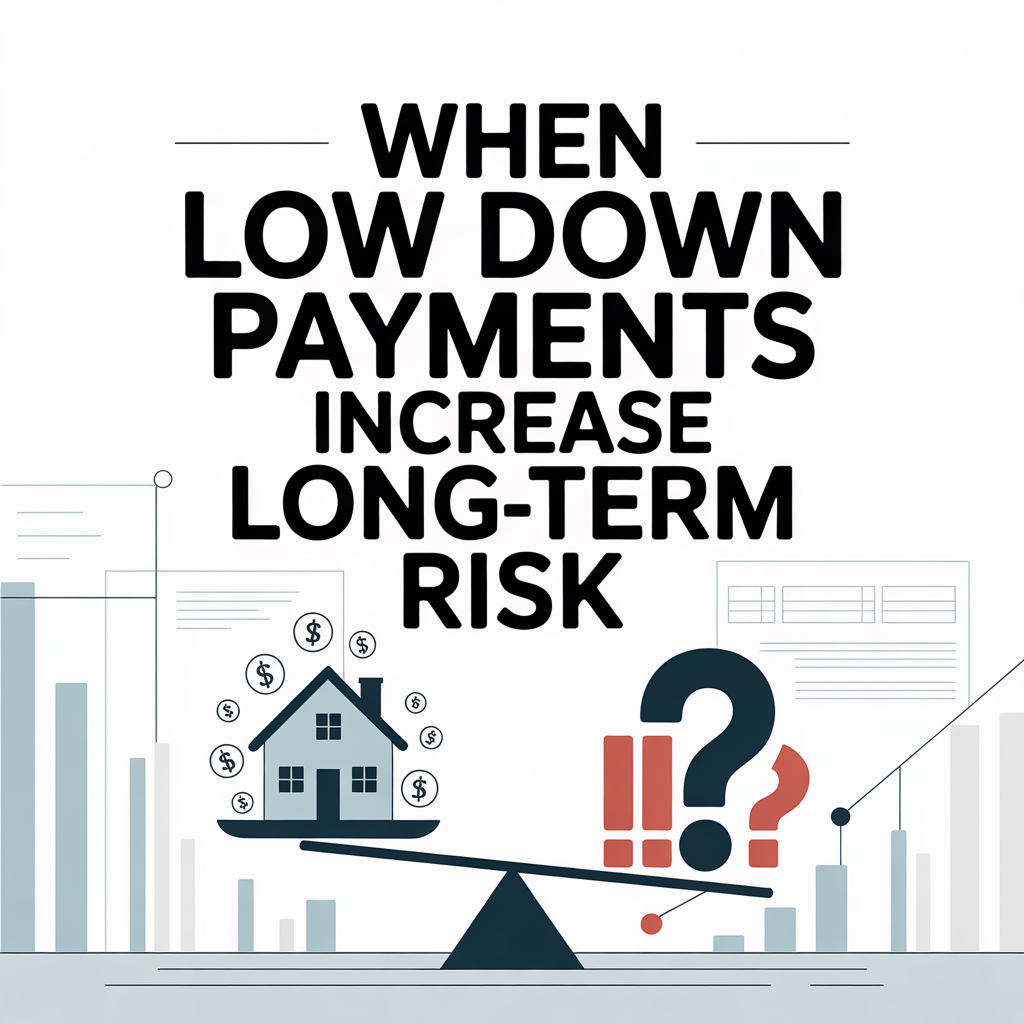 When Low Down Payments Increase Long-Term Risk