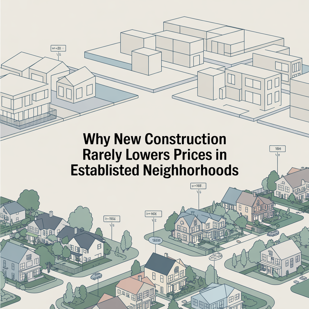 Why New Construction Rarely Lowers Prices in Established Neighborhoods