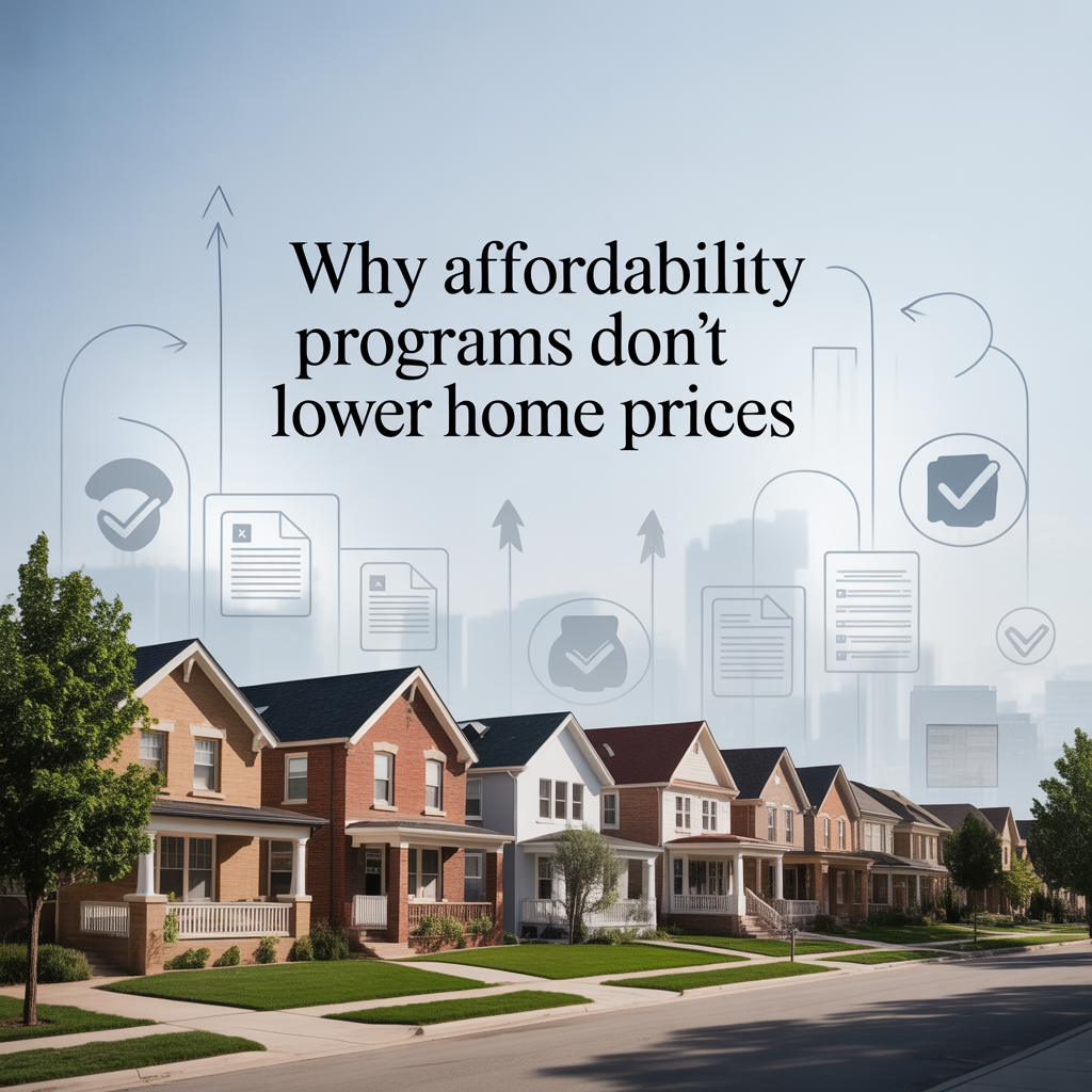 Why Affordability Programs Don&rsquo;t Lower Home Prices