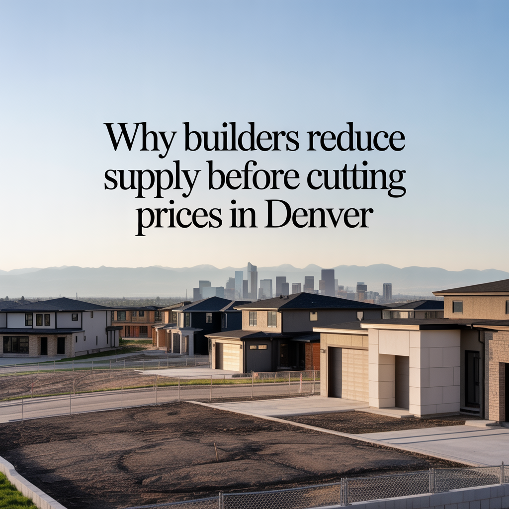 Why Builders Reduce Supply Before Cutting Prices in Denver