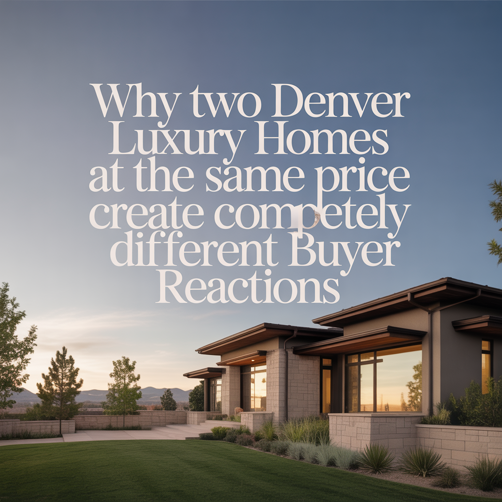 Why Two Denver Luxury Homes at the Same Price Create Completely Different Buyer Reactions