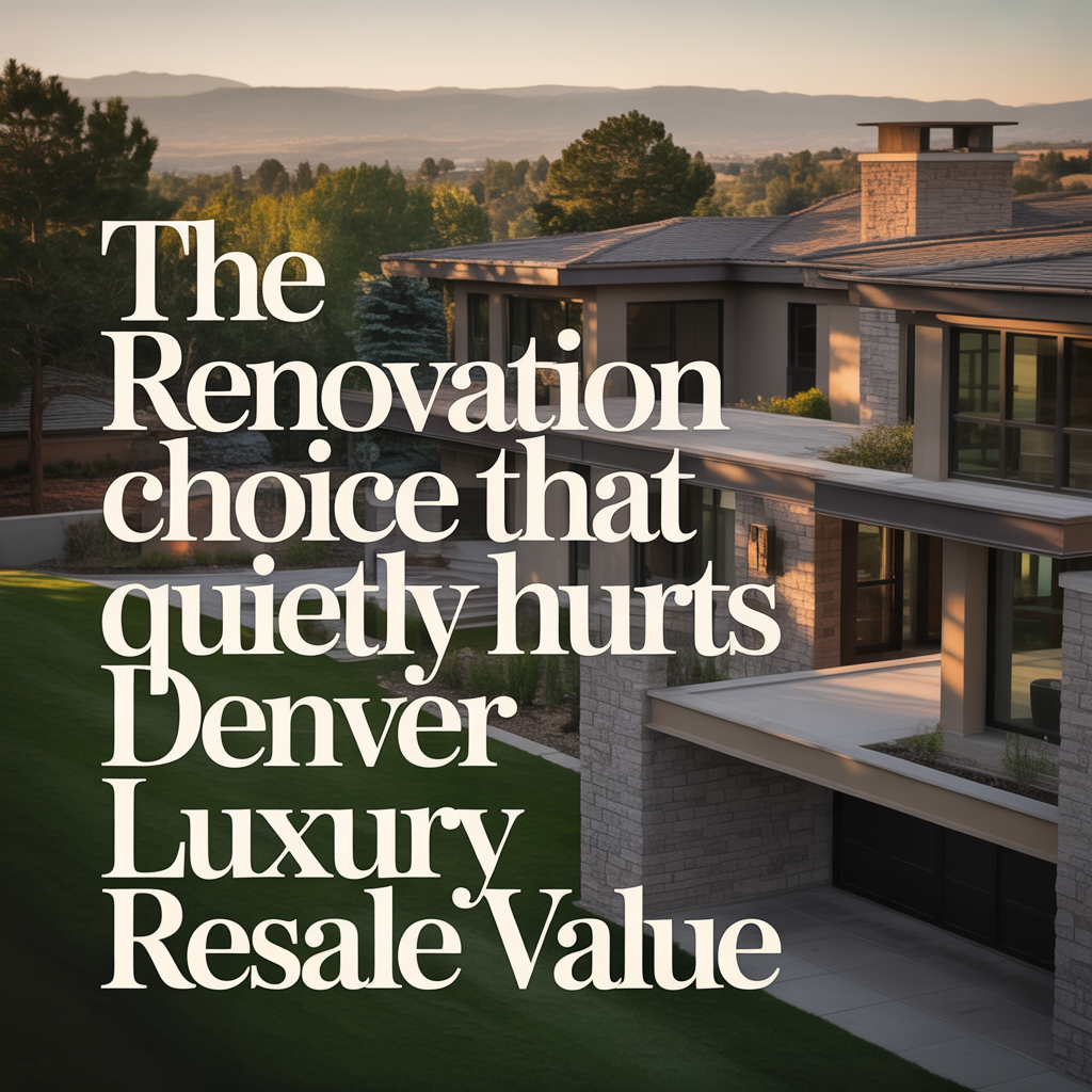 The Renovation Choice That Quietly Hurts Denver Luxury Resale Value