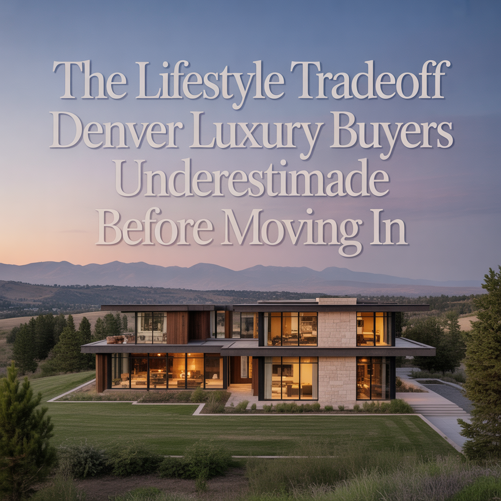 The Lifestyle Tradeoff Denver Luxury Buyers Underestimate Before Moving In