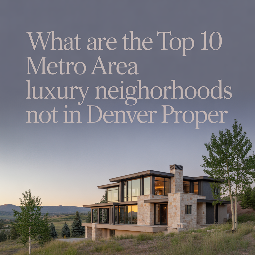 What are the Top 10 Metro Area Luxury Neighborhoods Not in Denver Proper