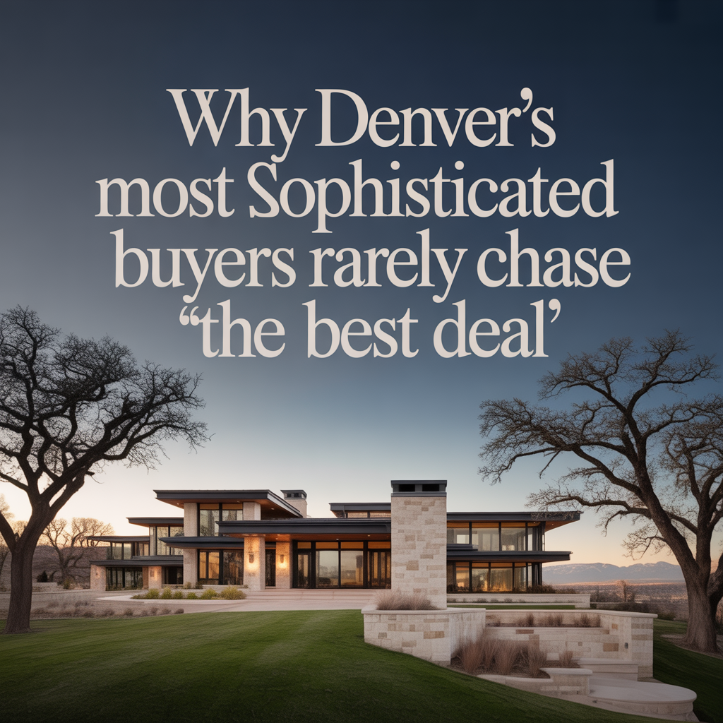 Why Denver&rsquo;s Most Sophisticated Buyers Rarely Chase &ldquo;The Best Deal&rdquo;