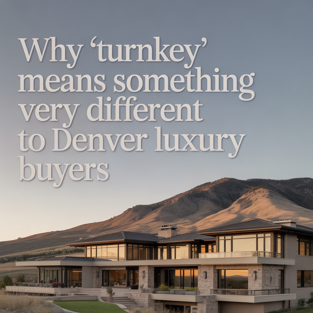 Why &ldquo;Turnkey&rdquo; Means Something Very Different to Denver Luxury Buyers