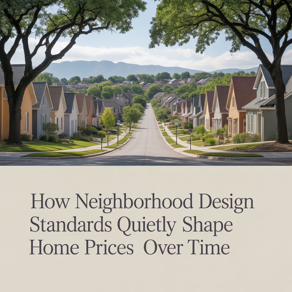 How Neighborhood Design Standards Quietly Shape Home Prices Over Time
