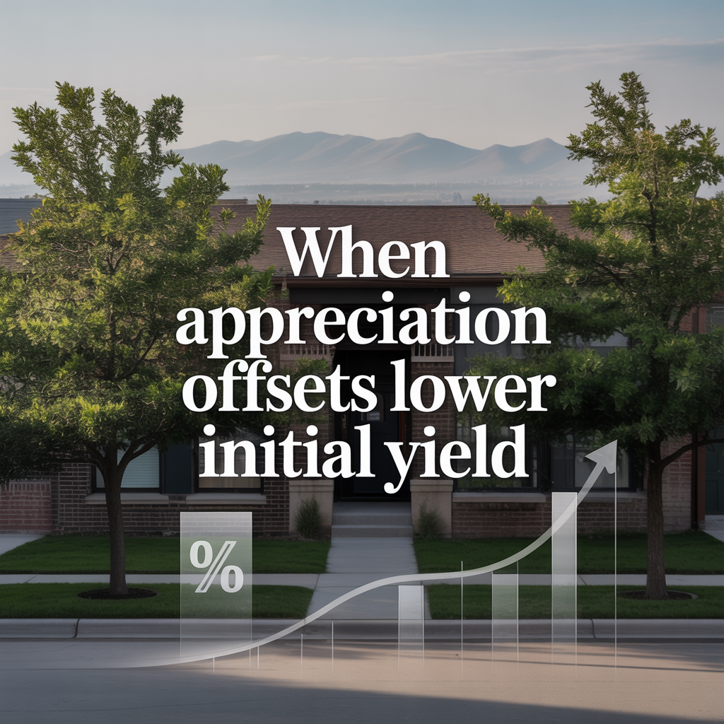 When Appreciation Offsets Lower Initial Yield