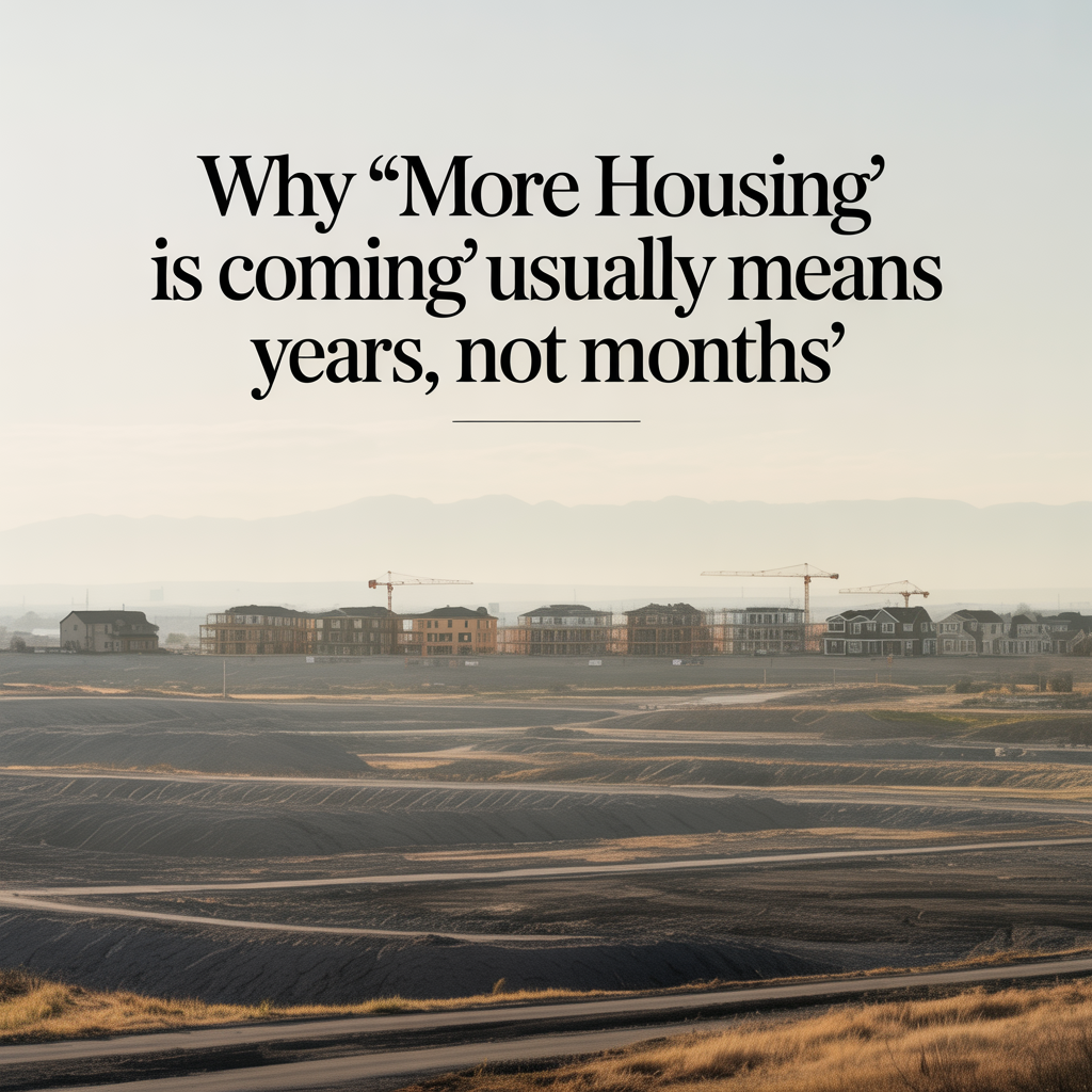 Why &ldquo;More Housing Is Coming&rdquo; Usually Means Years, Not Months