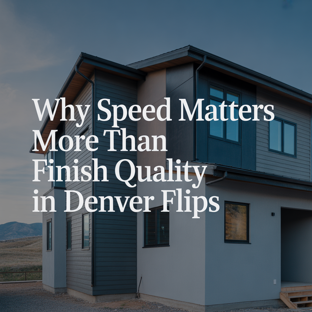 Why Speed Matters More Than Finish Quality in Denver Flips