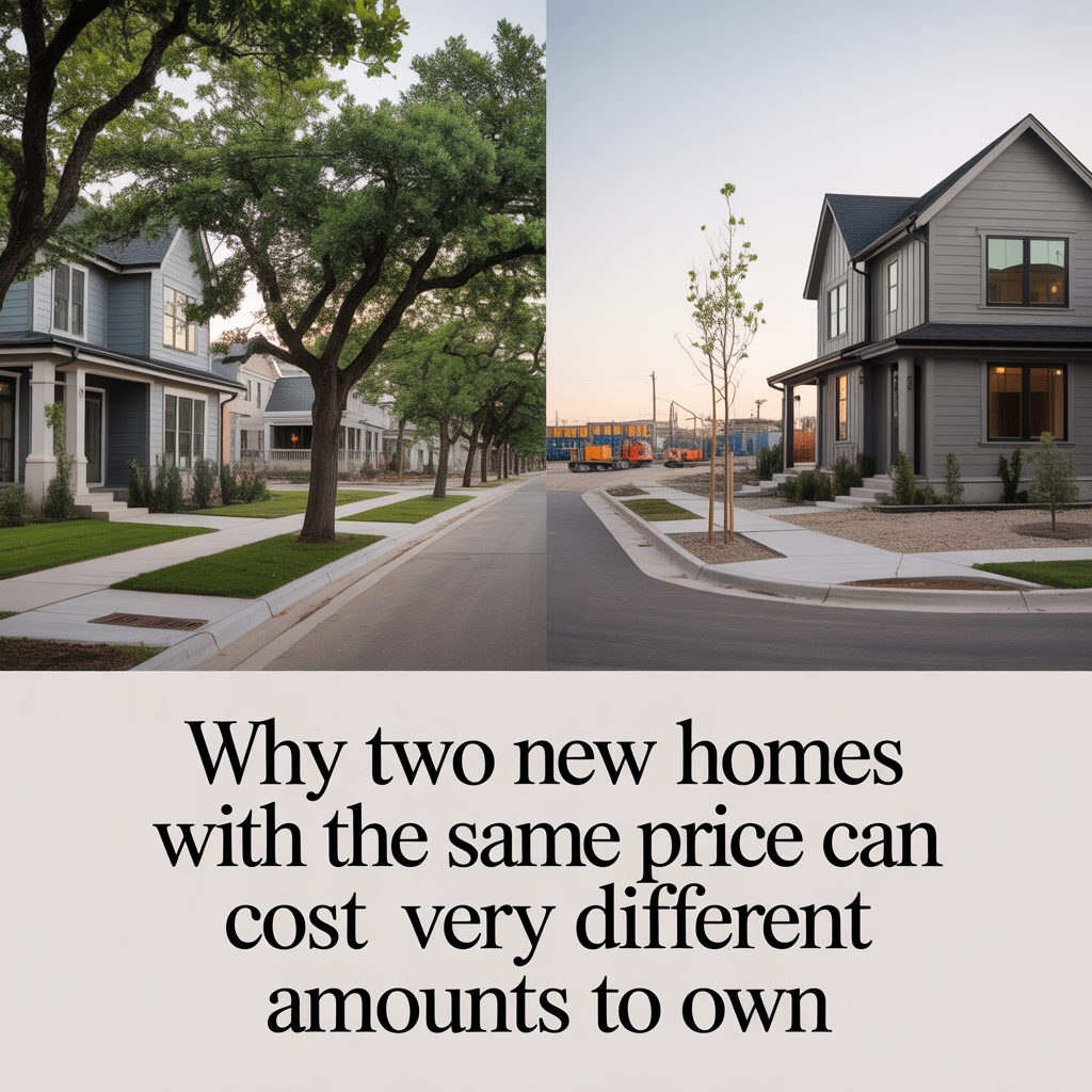 Why Two New Homes With the Same Price Can Cost Very Different Amounts to Own