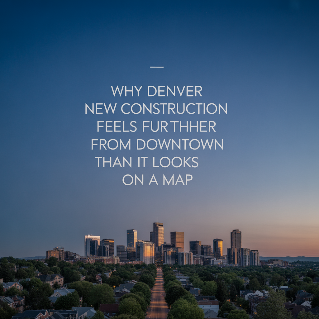 Why Denver New Construction Feels Further From Downtown Than It Looks on a Map
