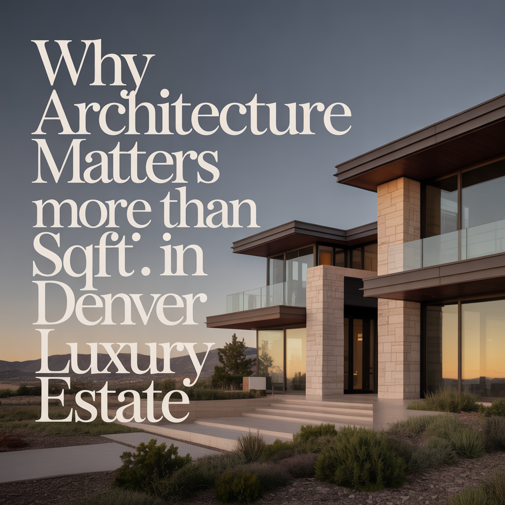 Why Architecture Matters More Than SQFT in Denver Luxury Real Estate