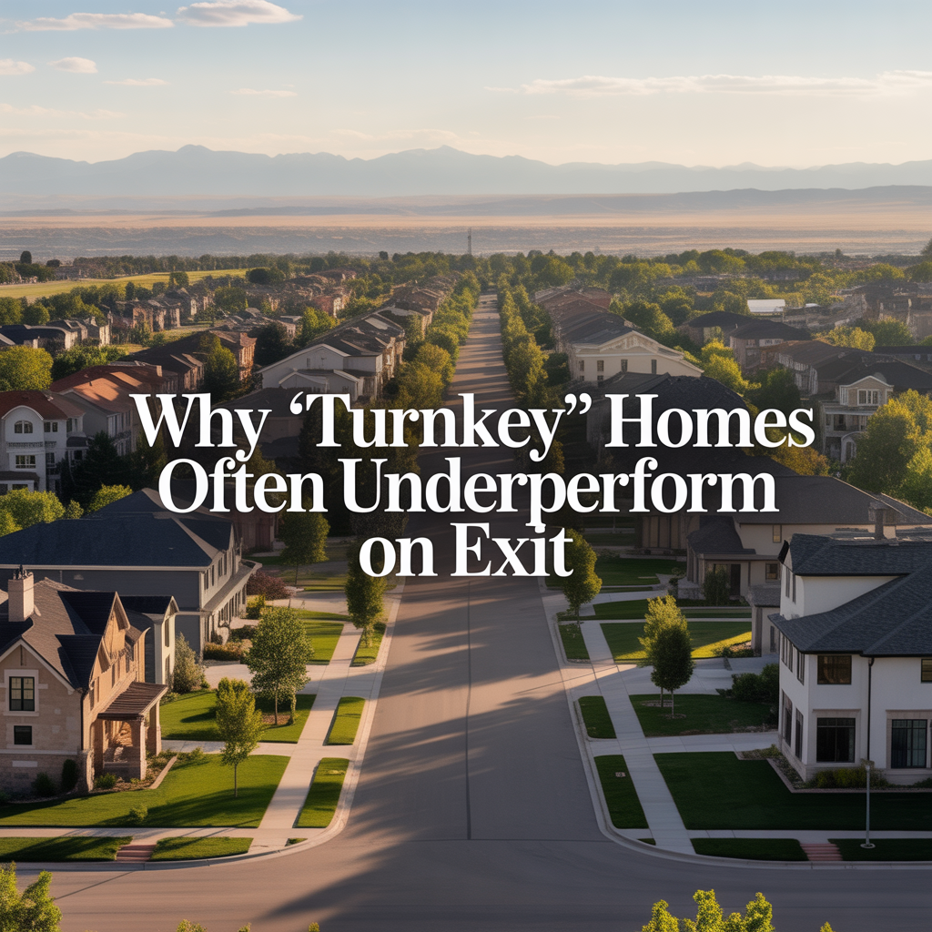 Why &ldquo;Turnkey&rdquo; Homes Often Underperform on Exit