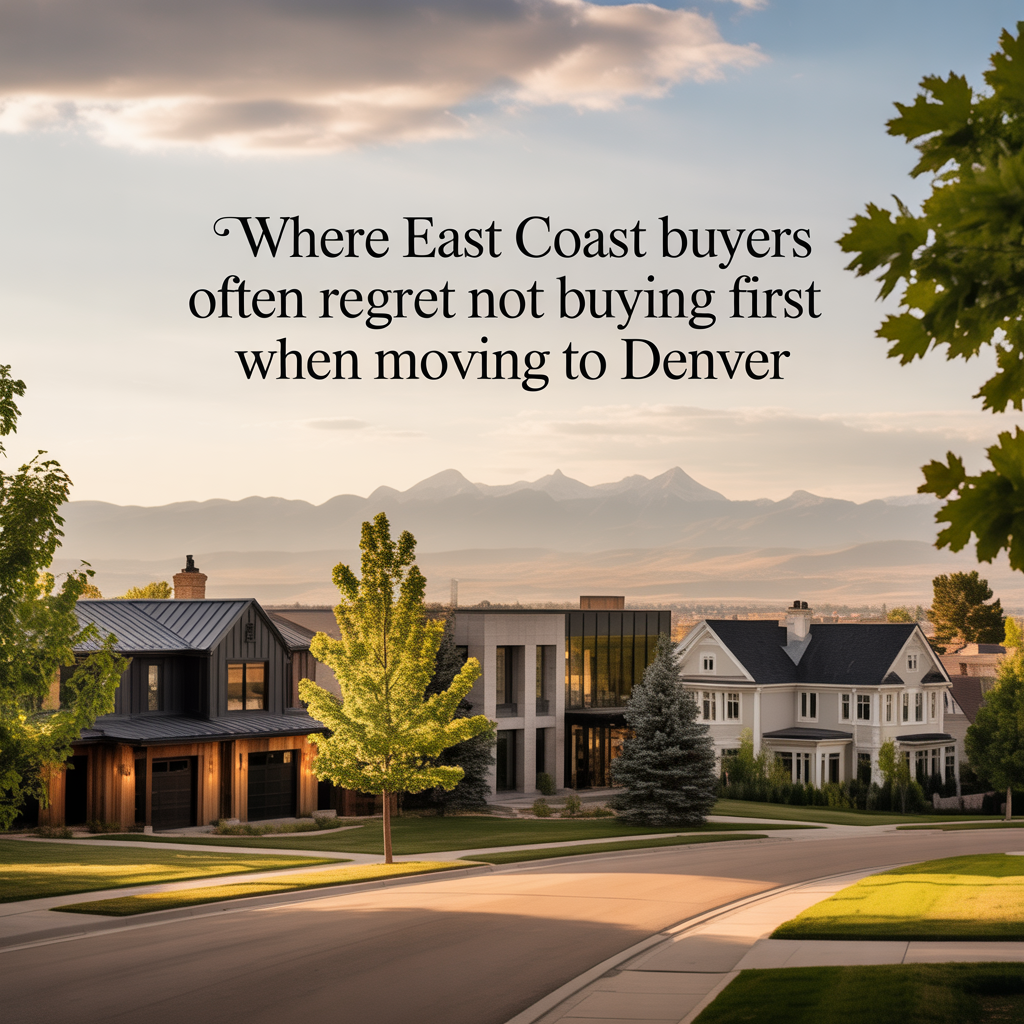 Where East Coast Buyers Often Regret Not Buying First When Moving to Denver