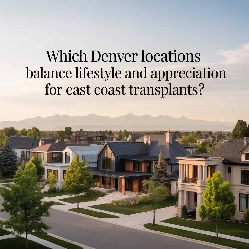 Which Denver Locations Balance Lifestyle and Appreciation for East Coast Transplants?