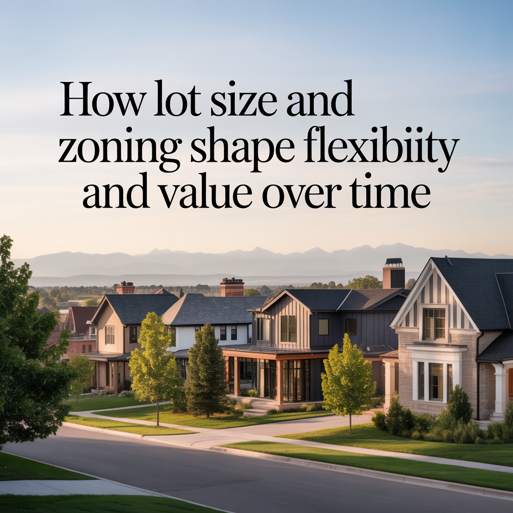 How Lot Size and Zoning Shape Flexibility and Value Over Time