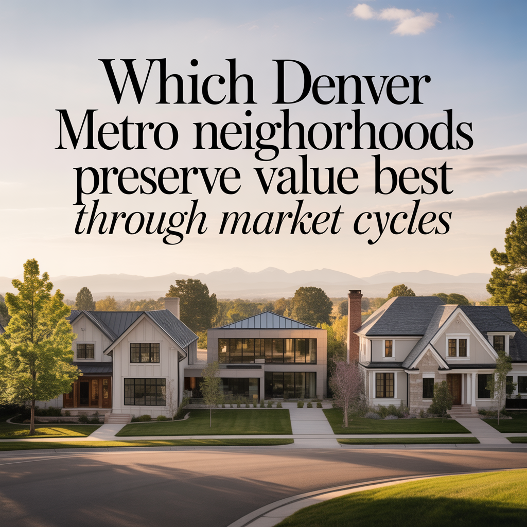 Which Denver Metro Neighborhoods Preserve Value Best Through Market Cycles
