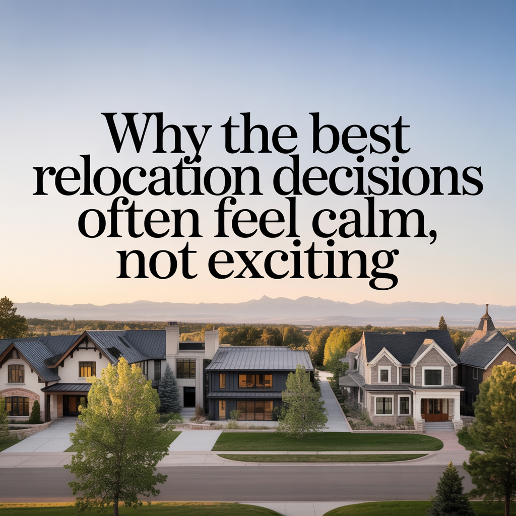 Why the Best Relocation Decisions Often Feel Calm, Not Exciting