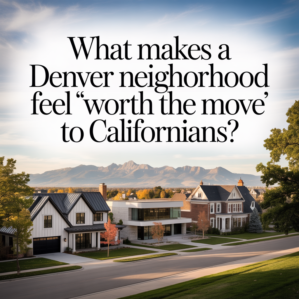 What Makes a Denver Neighborhood Feel &ldquo;Worth the Move&rdquo; to Californians?
