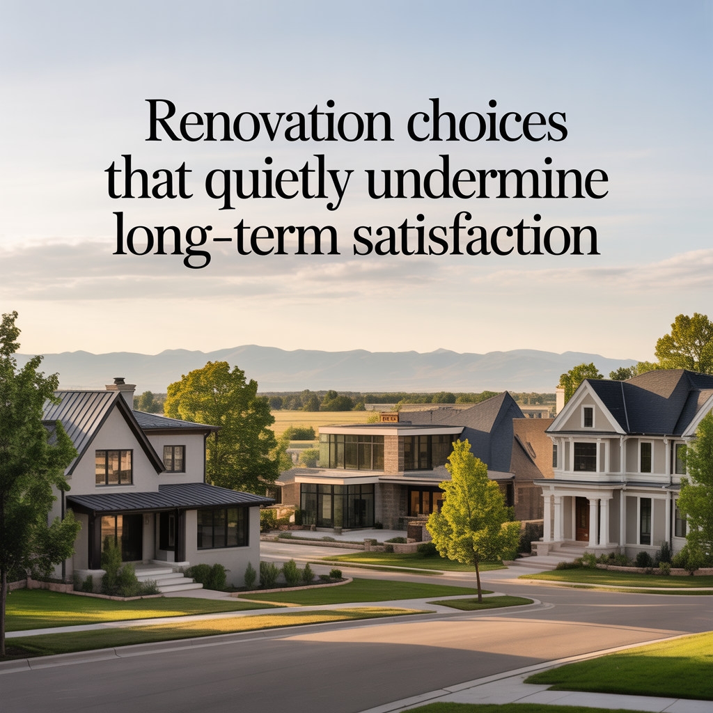 Renovation Choices That Quietly Undermine Long-Term Satisfaction