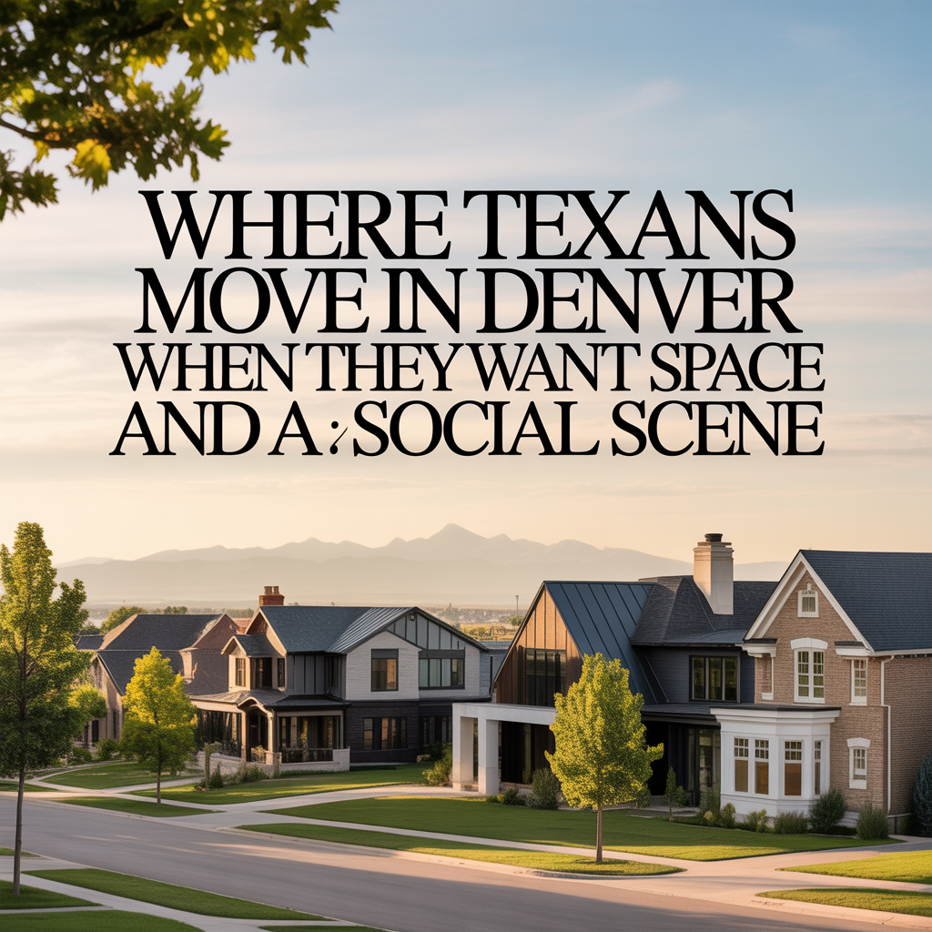 Where Texans Move in Denver When They Want Space and a Social Scene