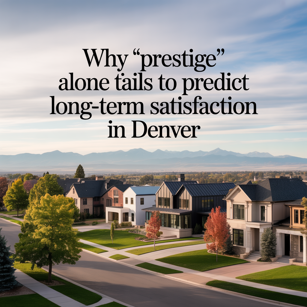 Why &ldquo;Prestige&rdquo; Alone Fails to Predict Long-Term Satisfaction in Denver