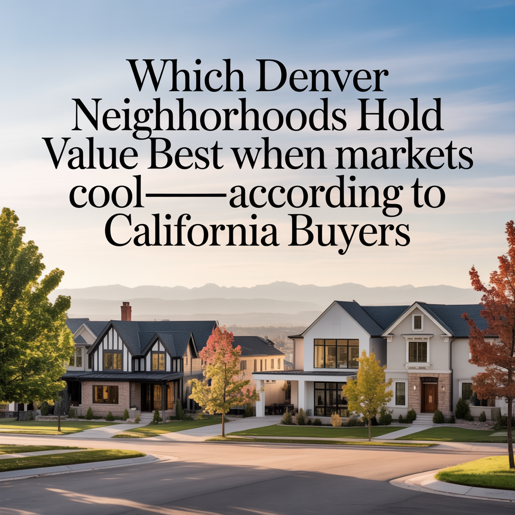Which Denver Neighborhoods Hold Value Best When Markets Cool&mdash;According to California Buyers