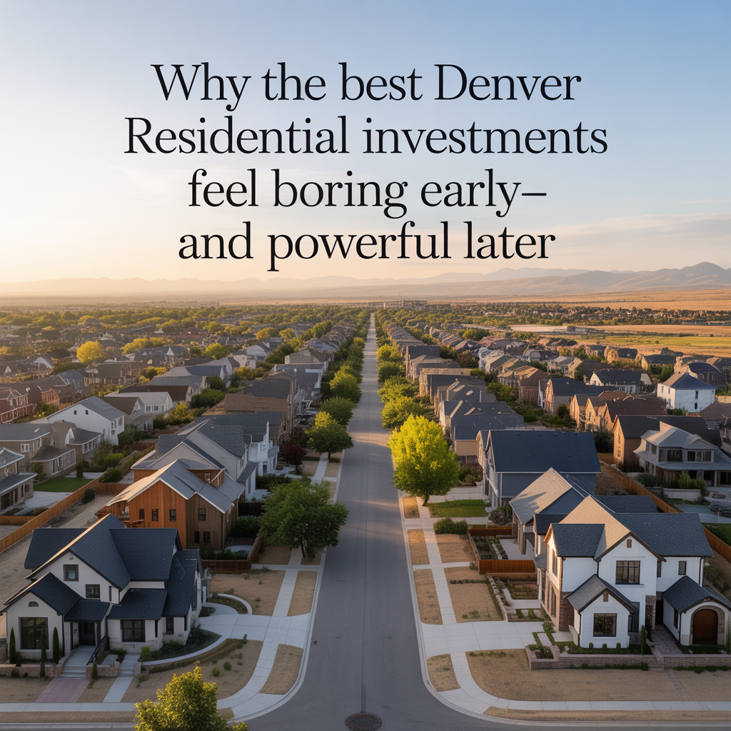 Why the Best Denver Residential Investments Feel Boring Early&mdash;and Powerful Later