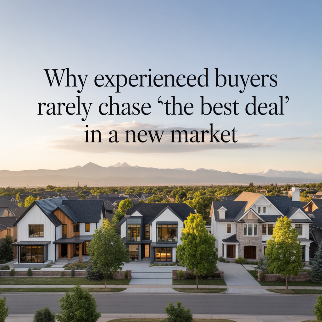Why Experienced Buyers Rarely Chase &ldquo;The Best Deal&rdquo; in a New Market