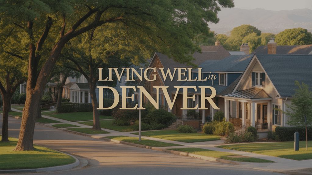 Tree-lined Denver neighborhood with well-kept homes, representing everyday living and residential lifestyle.