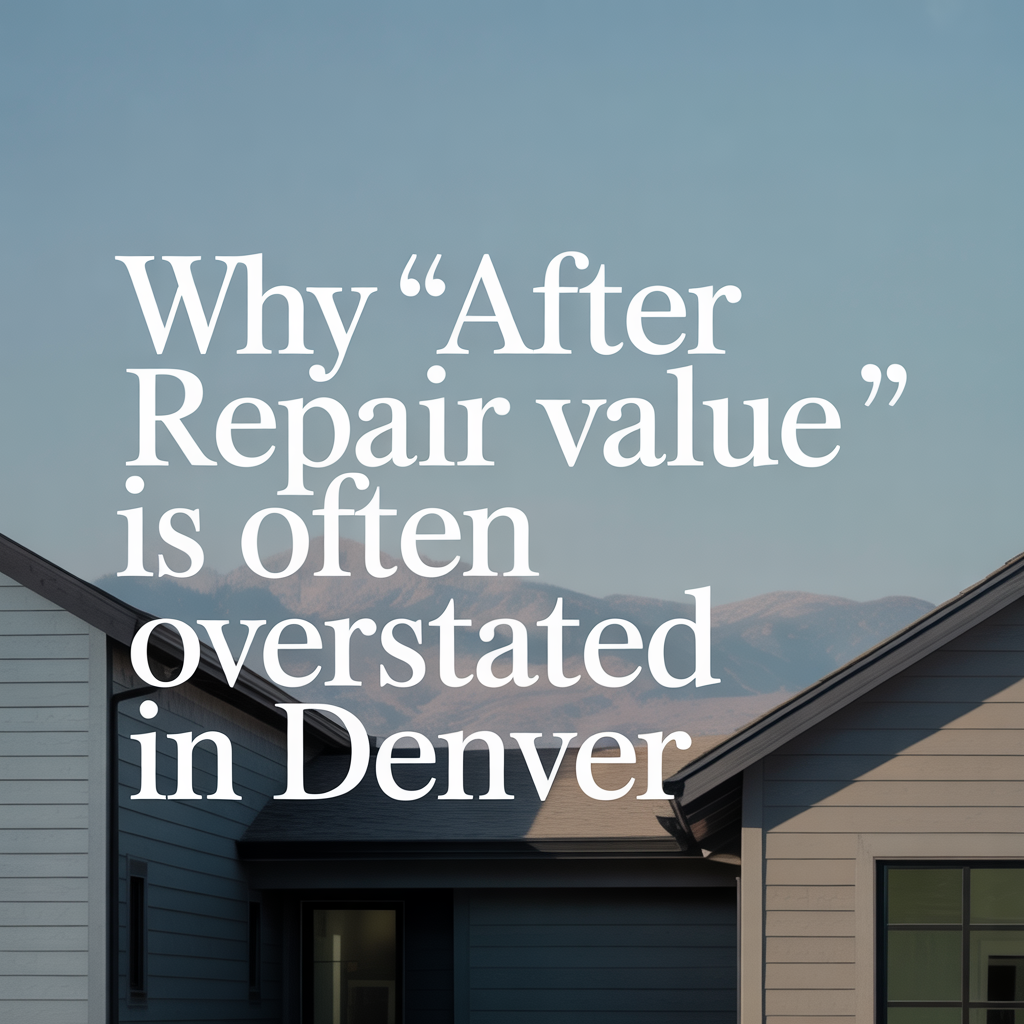 Why &ldquo;After Repair Value&rdquo; Is Often Overstated in Denver