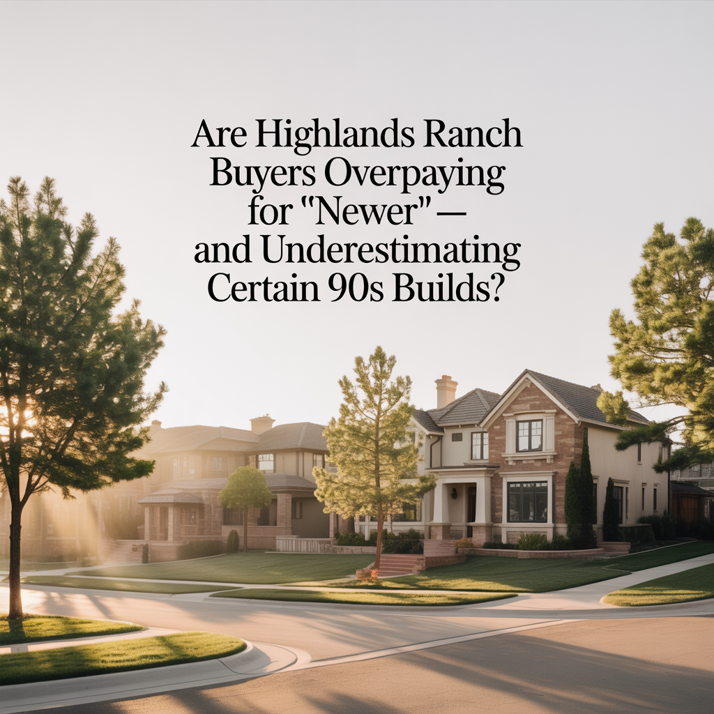 Are Highlands Ranch Buyers Overpaying for &ldquo;Newer&rdquo; &mdash; and Underestimating Certain 90s Builds?