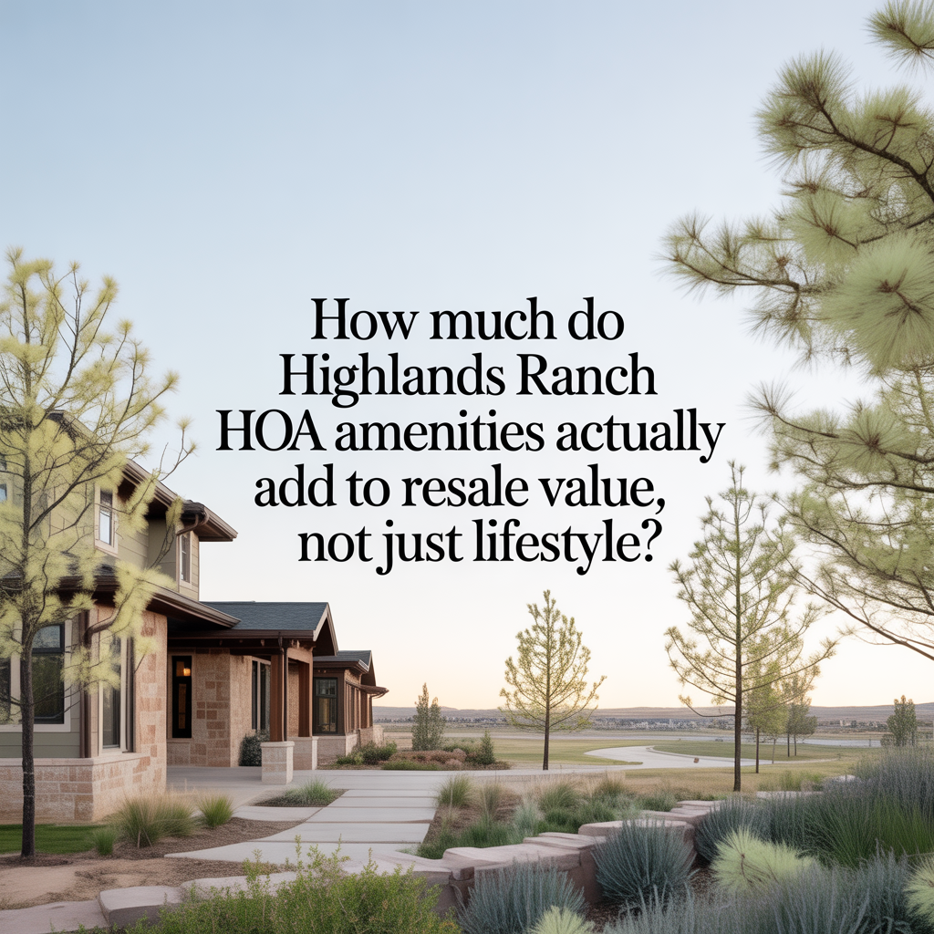 How Much Do Highlands Ranch HOA Amenities Actually Add to Resale Value, Not Just Lifestyle?