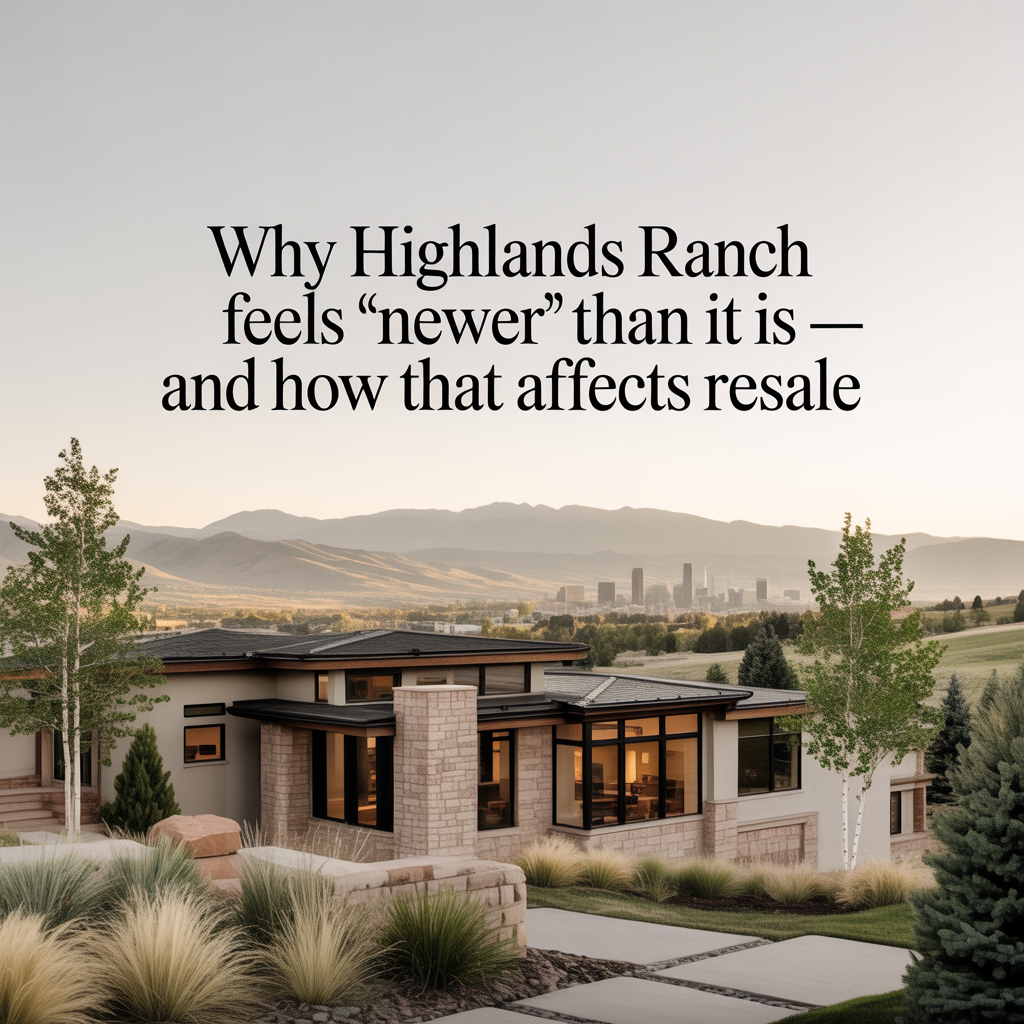 Why Highlands Ranch Feels “Newer” Than It Is — and How That Affects Resale
